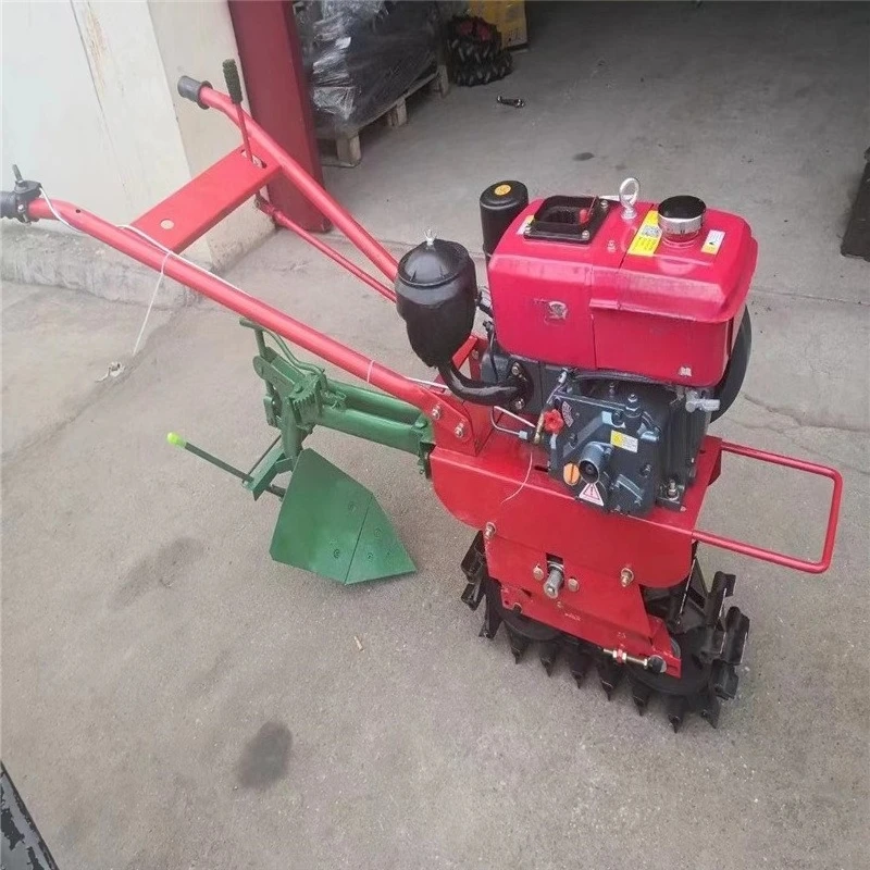 Hand-held Chain-rail Crawler Micro-tiller, Household Small Cultivated Land Plowing Machine
