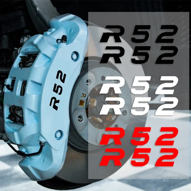 6pcs/set Car Tire Caliper Cover Decal Sticker Film for MINI R52 Logo Coopers R53 R54 R55 R56 R57 R59 F54 F55 F56 F57 Clubman