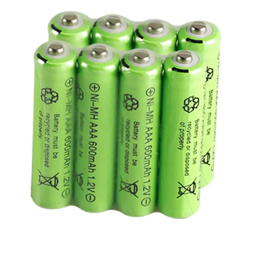 

8pcs/lot 1.2v 600mAh AAA rechargeable battery remote control toy NI-MH rechargeable rechargeable battery free shipping