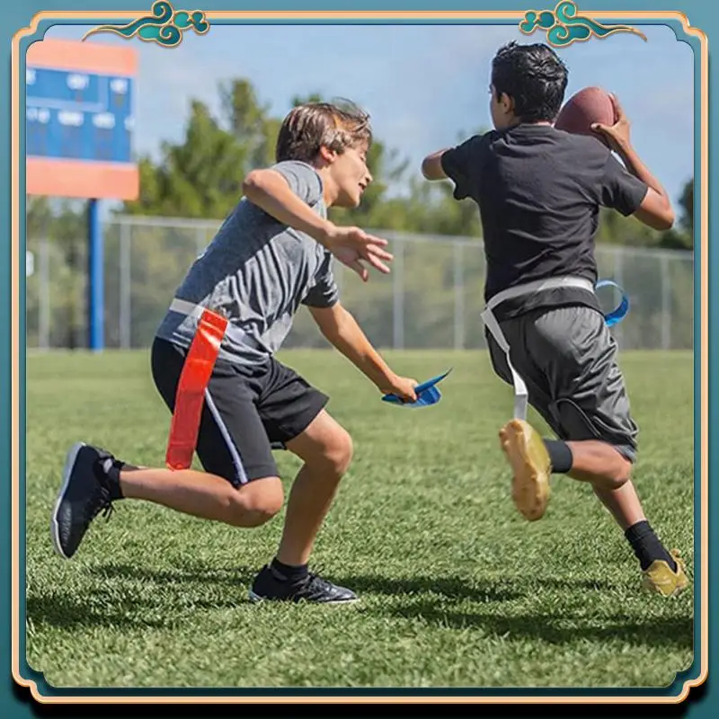 

Flag Football Accessories 10Belts,30Flags,4Cones,6Penalty Tossing Flag,1 Whistles,Easy Tear Flag Belt For Teenager Flag Football