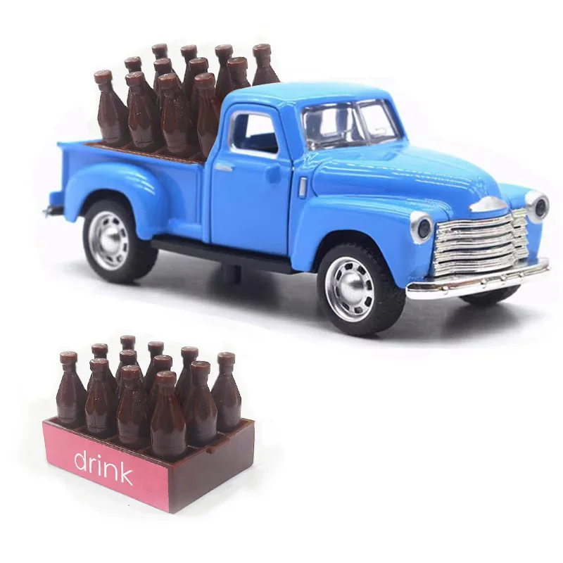 يموت الصب اللعب الرجعية بيك اب سبيكة خمر سيارة نموذج بيك اب سلسلة لعب الأولاد جمع اللعب