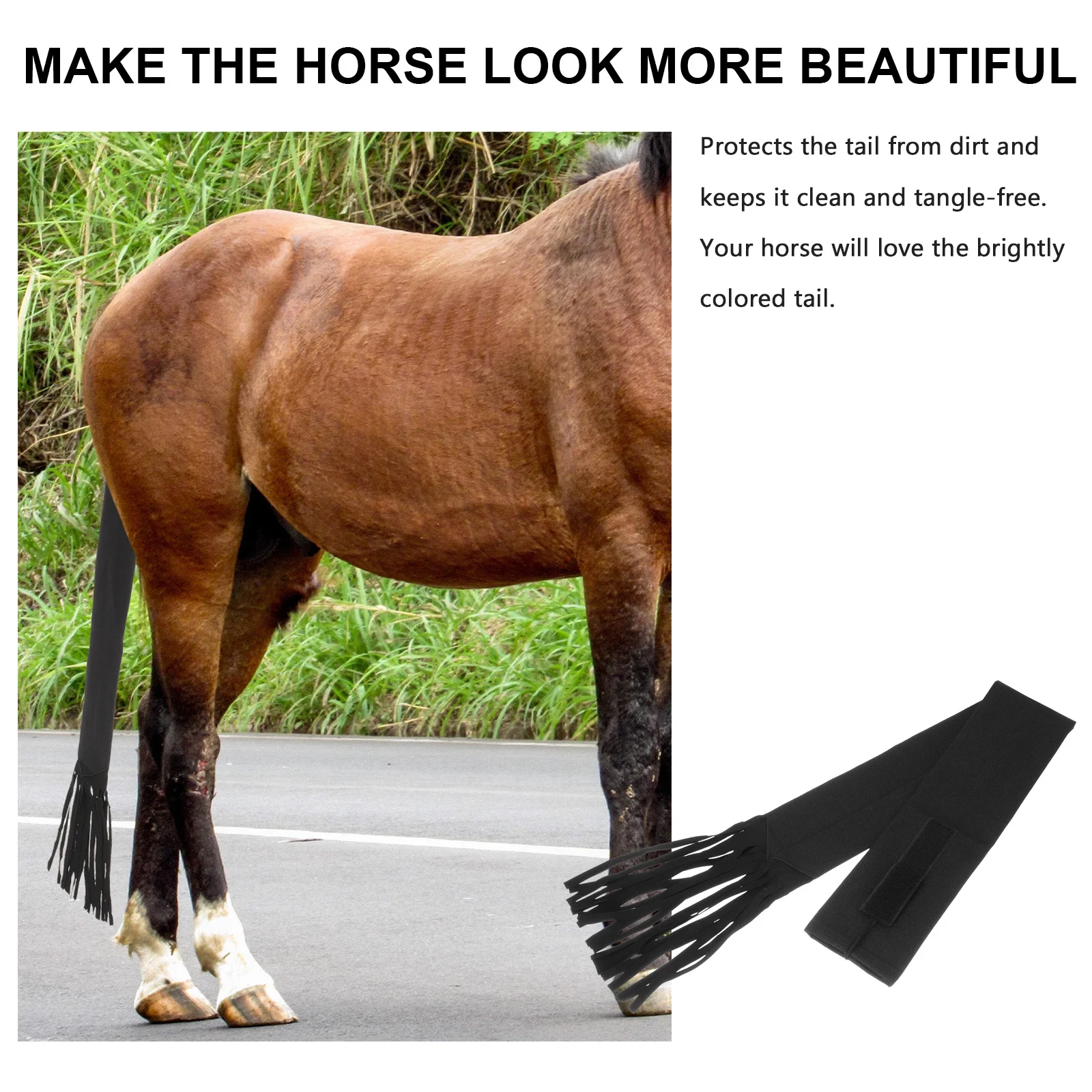 حقيبة ذيل للحصان متعددة الاستخدامات من القماش غير المنسوج، ناعمة ومريحة لتزيين ذيل الحصان واستخدام الحماية #5