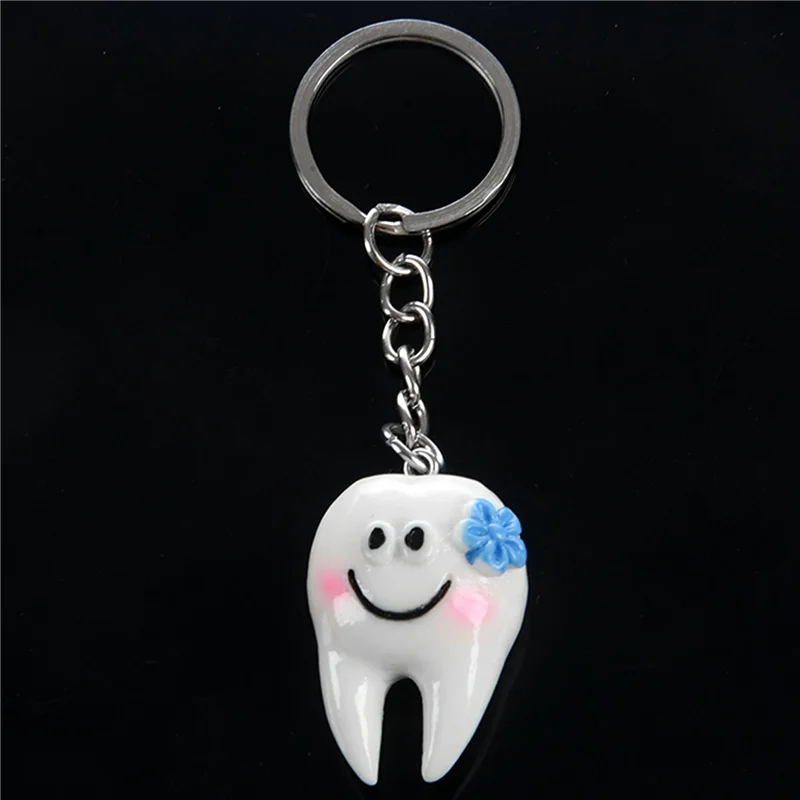 【NEW LISTING】400 Pcs Keychain Key Ring Hang Tooth Shape Cute  Gift