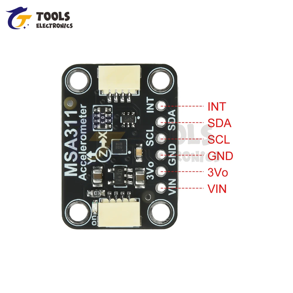 وحدة مقياس التسارع DC 3-5V MSA311 ذات 3 محاور - متوافقة مع STEMMA QT/Qwiic لا يتطلب لحام
