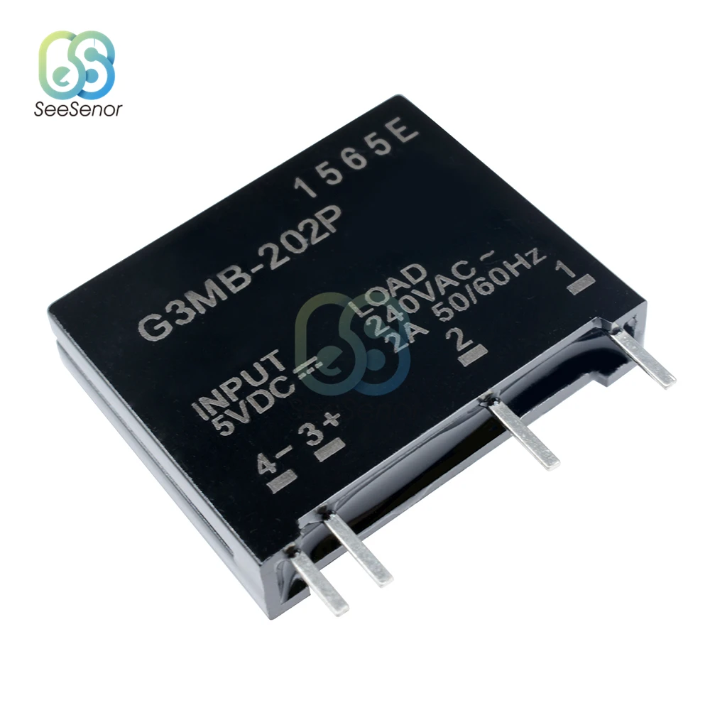 Smart Electronics Solid State Relay Module G3MB-202P DC-AC PCB SSR In 5V/12V/24VDC Out 240V AC 2A