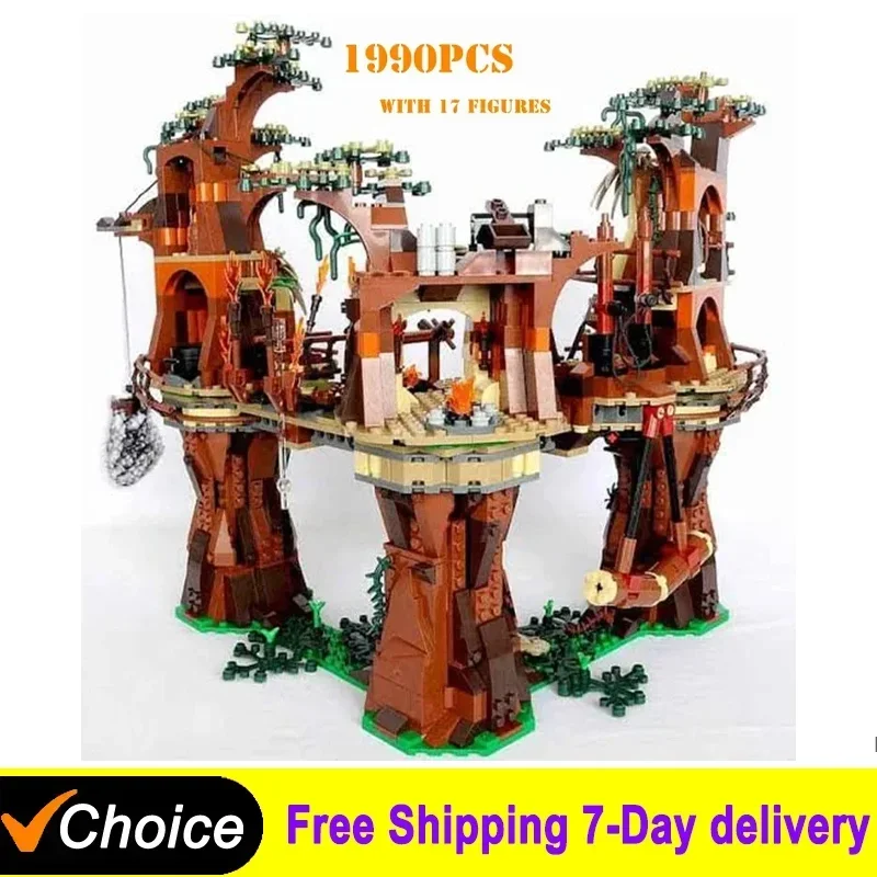 NEW IN STOCK 1990pcs Ewoking Village Building Blocks Bricks Fit 10236 Diy Toys For Children Christmas Birthday Gifts