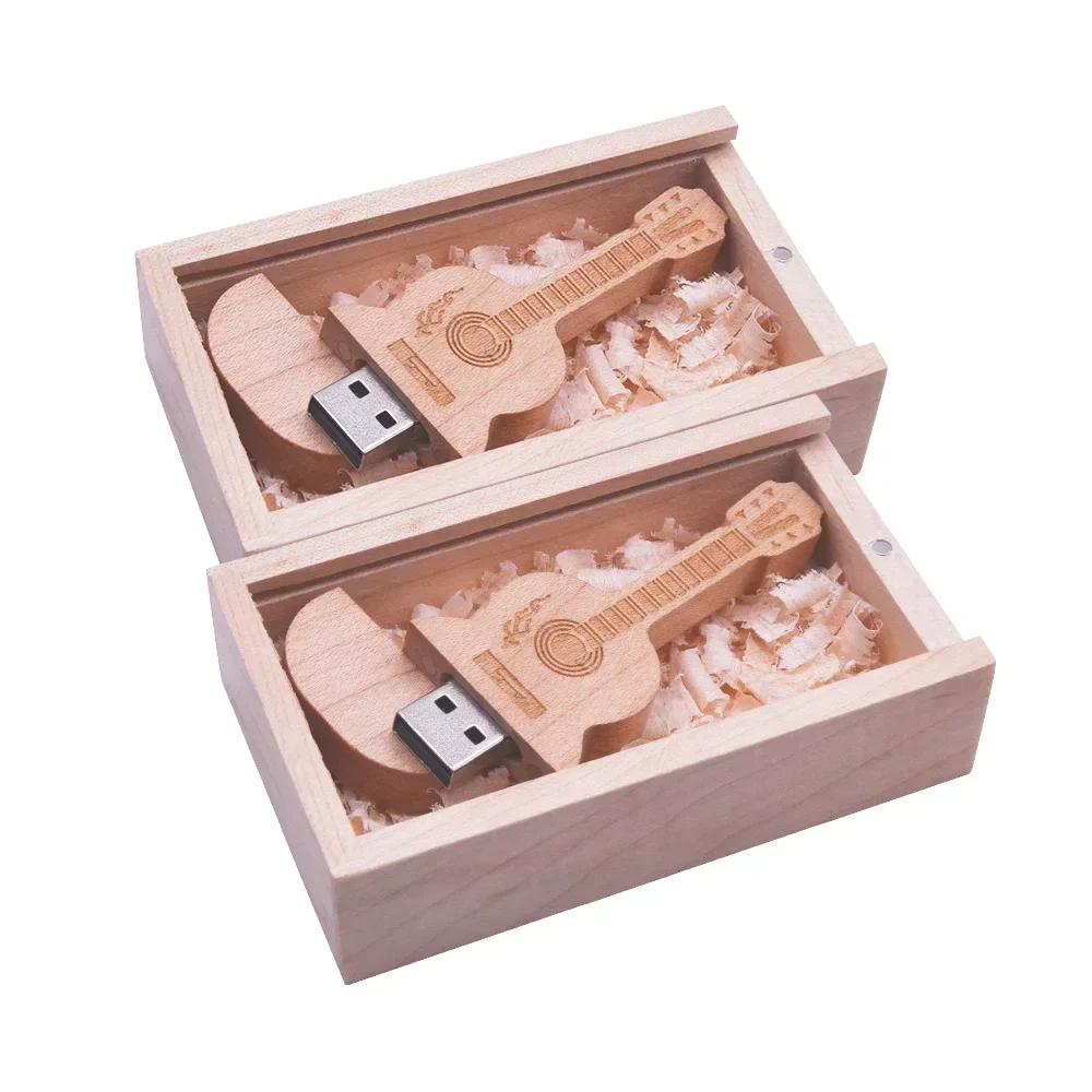 10/20/30 teile/los angepasst holz gitarre stift stick 3,0 usb-stick speicher Stick pendrive 4GB 16GB 32GB 64GB 128GB Kostenloses Logo