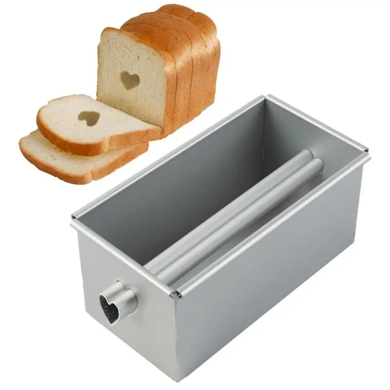 Bread Pans for Baking Non-Stick Loaf Pans Toast Box Aluminium Alloy Sandwich Bread Long Ice Cream Box Toast Molds with Removable