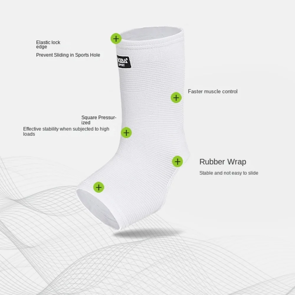 New Nylon Ankle Support White Elastic Ankle Brace M/ L/ XL Achilles Tendon Brace Pain Relief