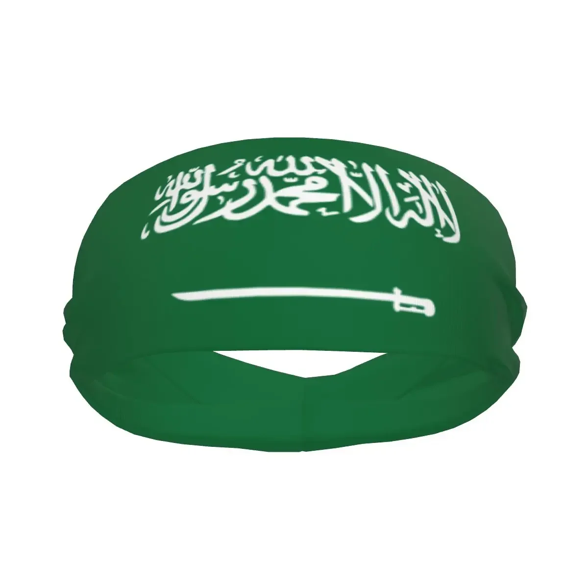 Custom Flag Of Saudi Arabia Sport Headbands for Women Men Stretchy Moisture Wicking Gym Sweatband