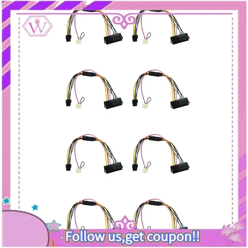 8X ATX PSU Power Supply Cable 24P To 6P Male Mini 6P Connector For HP Prodesk 600 G1 800G1 Mainboard Conversion Wire
