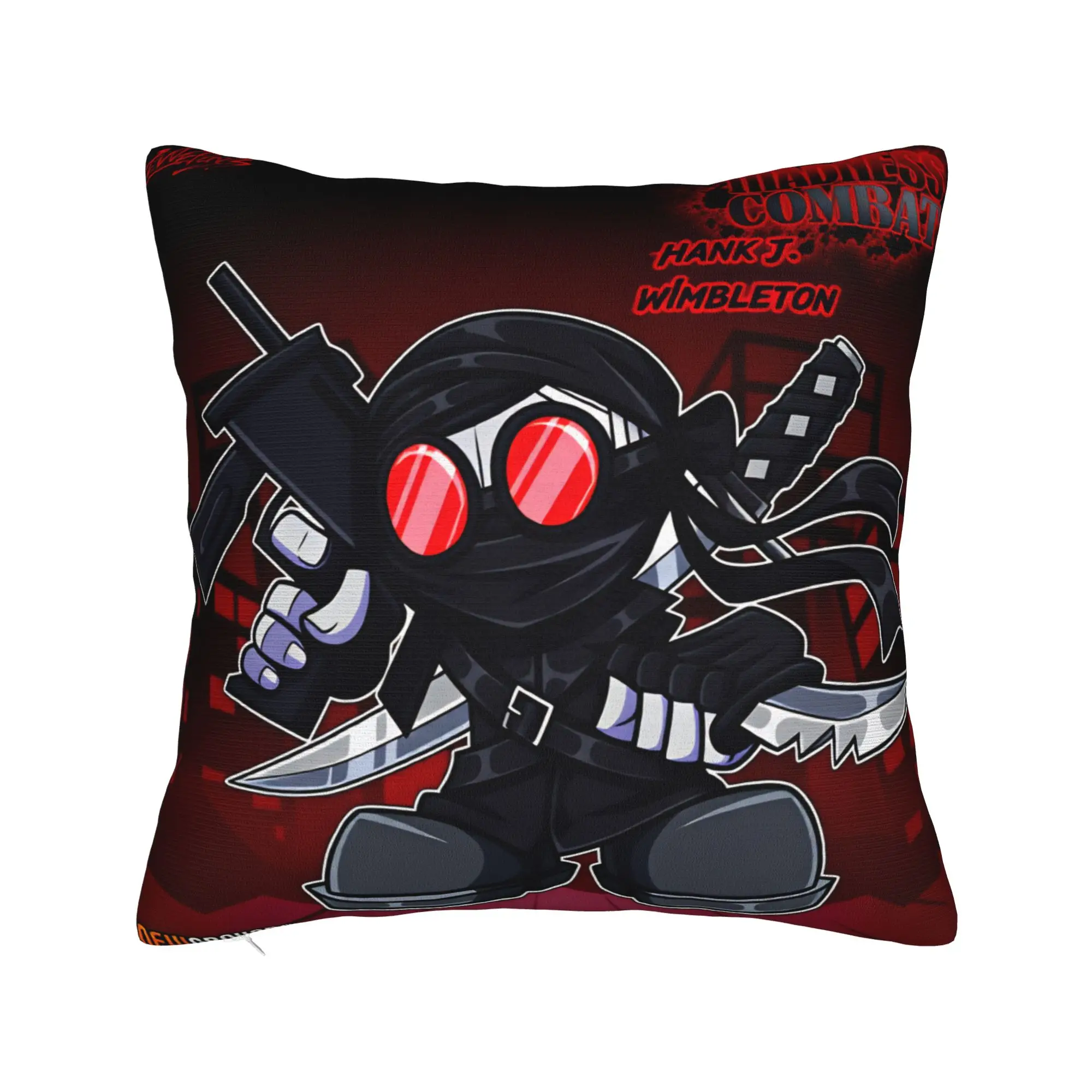 MADNESS COMBAT Pillow Cover  Print Cushion Cover Retro Trendy Pillow Case For Chair Sofa Home Decor