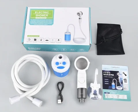 2026 Portable Camping Shower USB Rechargeable Handheld Electric Shower for Hiking Travel Backpacking Swimming Beach Hiking