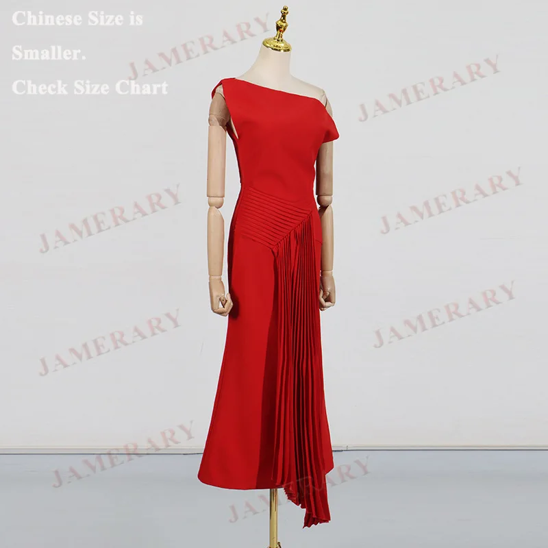 Eleganckie, wysokiej jakości letnie długie suknie wieczorowe damskie z krótkim rękawem, odkryte ramiona, plisowane sukienki na studniówkę/imprezę dla kobiet.