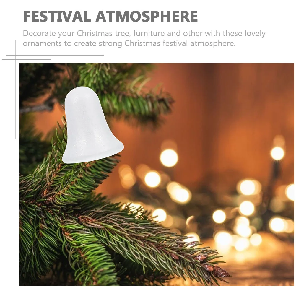 

15Pcs Christmas Tree Hanging Ornaments Solid Bell Shape DIY Xmas Decoration Handmade Painting Xmas Decor DIY Bell Shape Pendants