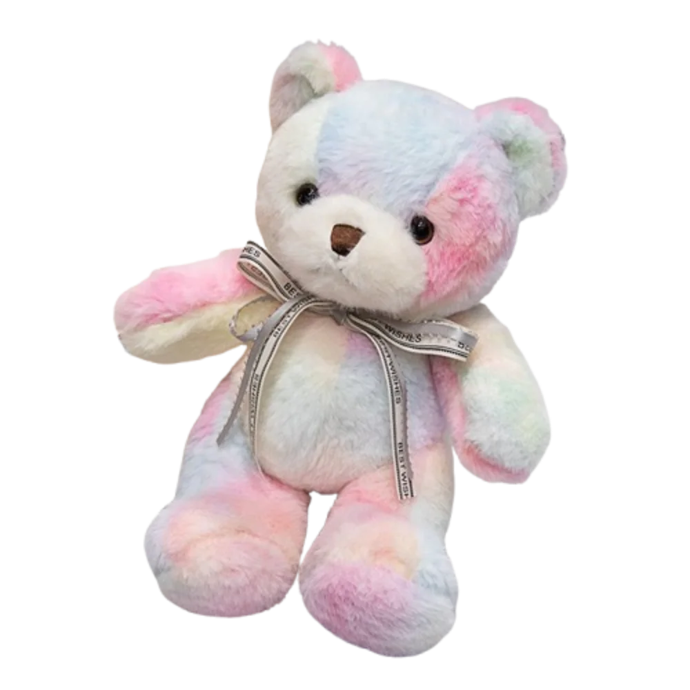 

PP Cotton Colorful Bow Tie Bear Doll Fluffy Soft Hug Bear Plush Toys Comfortable Collection Animal Bear Doll Pillow
