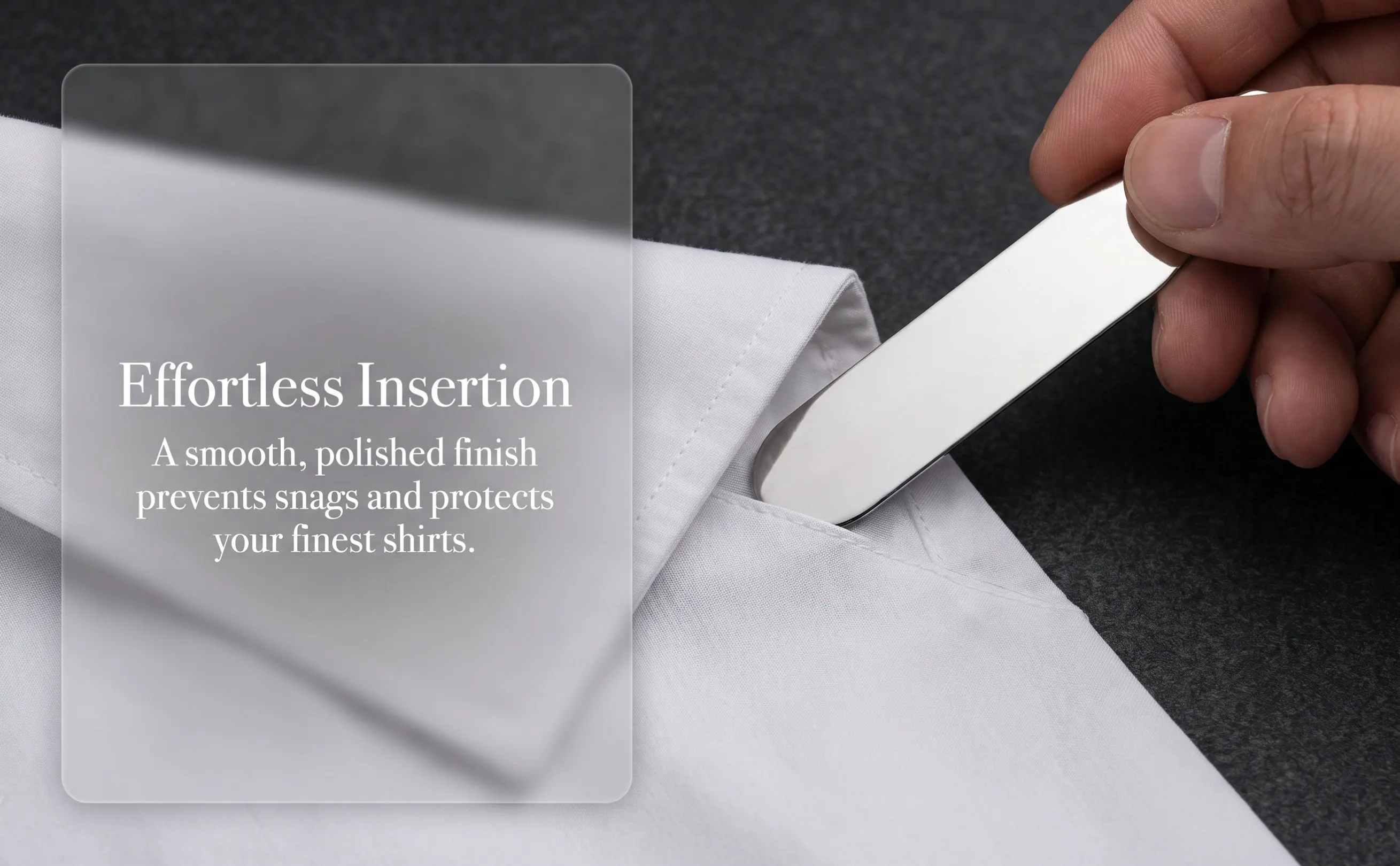 36Pcs Collar Stays for Men's Dress Shirts Stainless Steel Collar Supports Rounded Ends Professional Look Acrylic Box