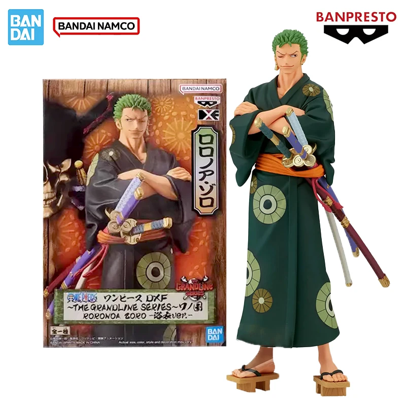 

Bandai Genuine ONE PIECE BANPRESTO DXF Аниме The Grandline Series Wano Country RORONOA ZORO Yukata ver Аниме Модель Игрушки В наличии