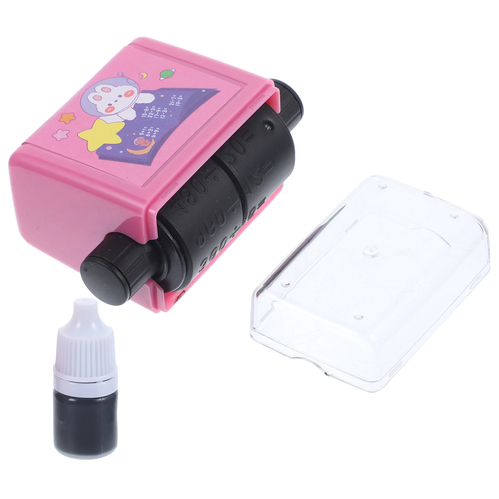 Teaching Roller Stamp Exercise Postage Stamps Math Problem Learning Stamper Blue Child