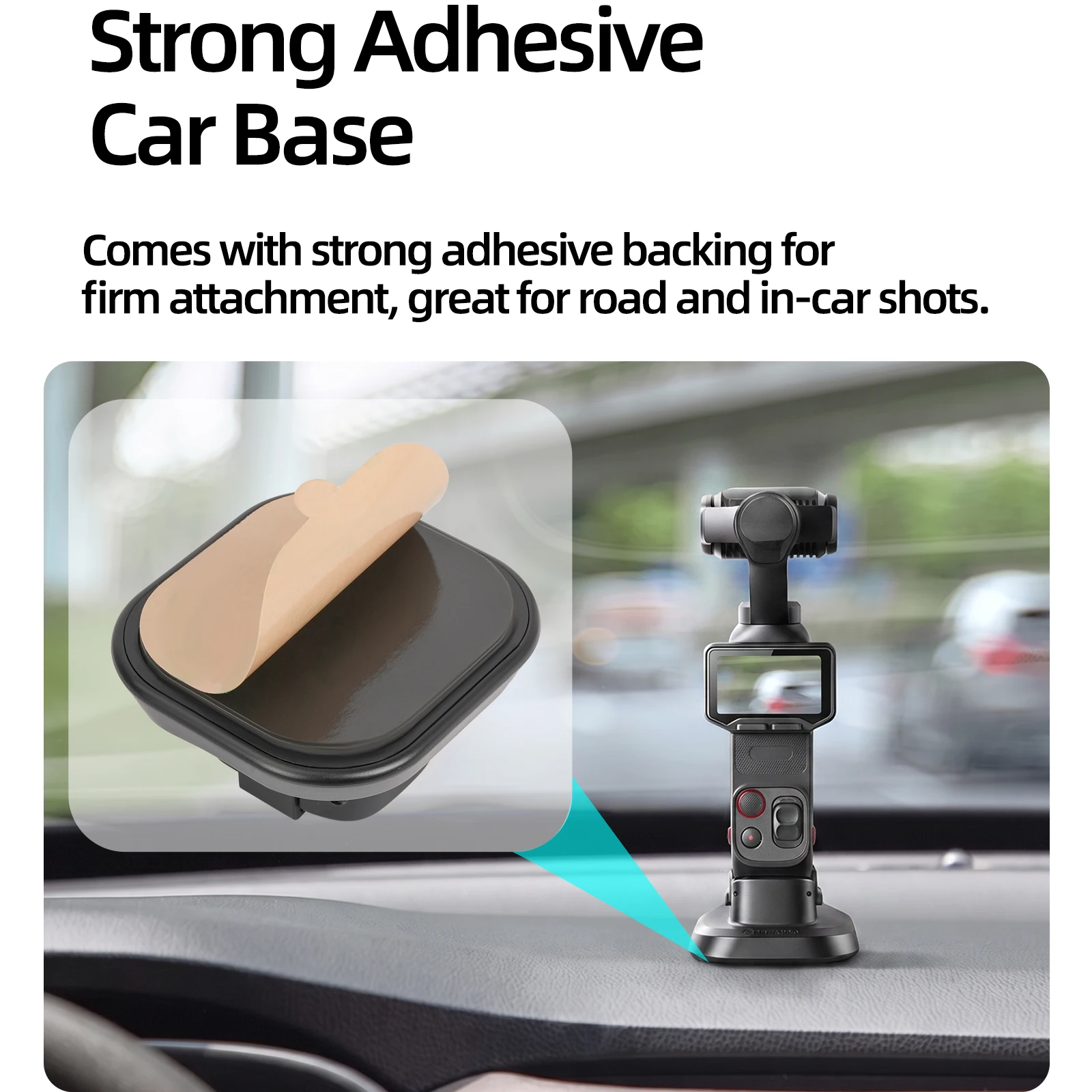 Sunnylife For Insta360 Luna Ultra/Pro Vehicle-Mounted Adhesive Base Desktop Quick-Release Firm Base Accessories