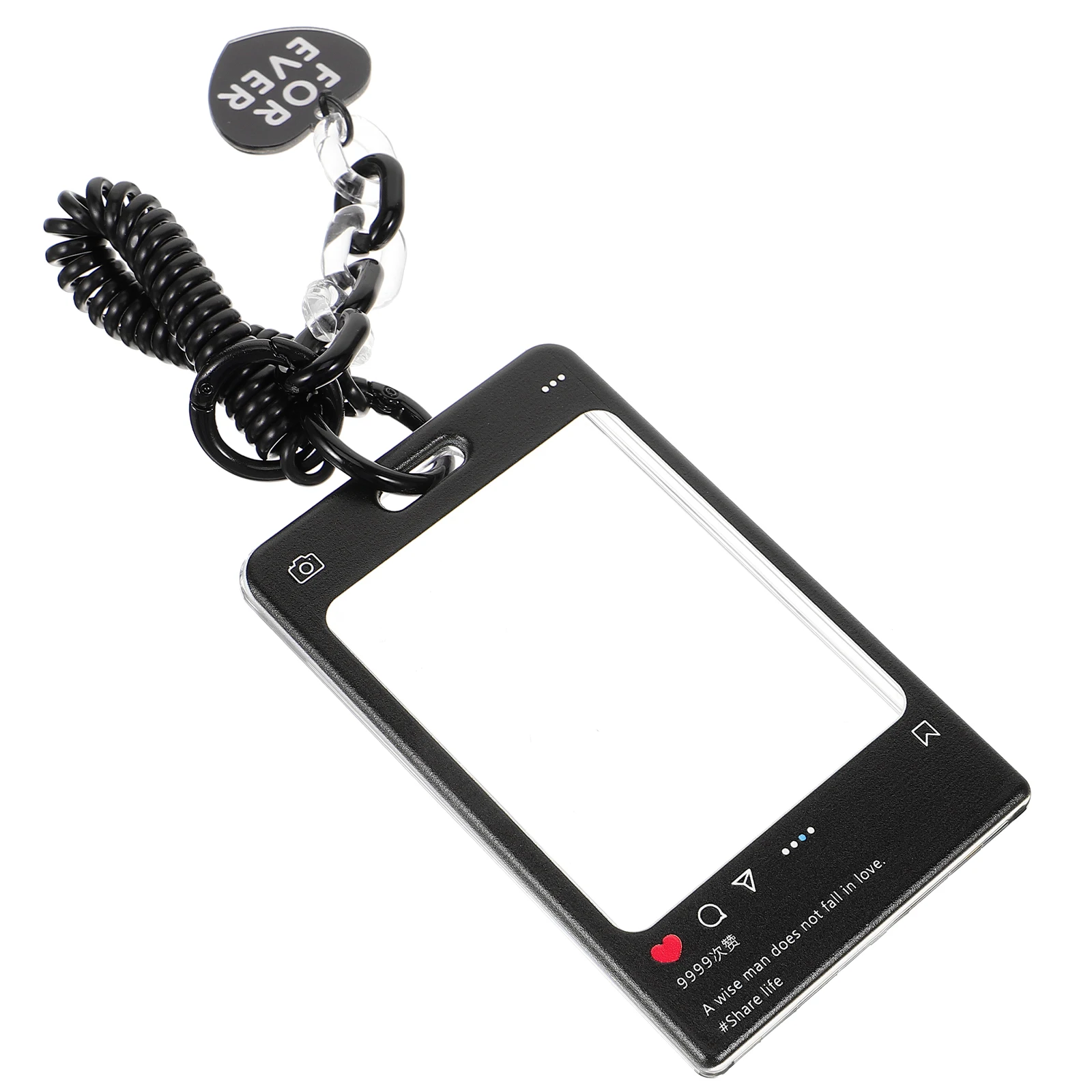 1세트 아크릴 ID 배지 홀더 투명 버스 카드 보관 슬리브 이름표 보호기 직장 학생 키체인 버클 클리어 커버