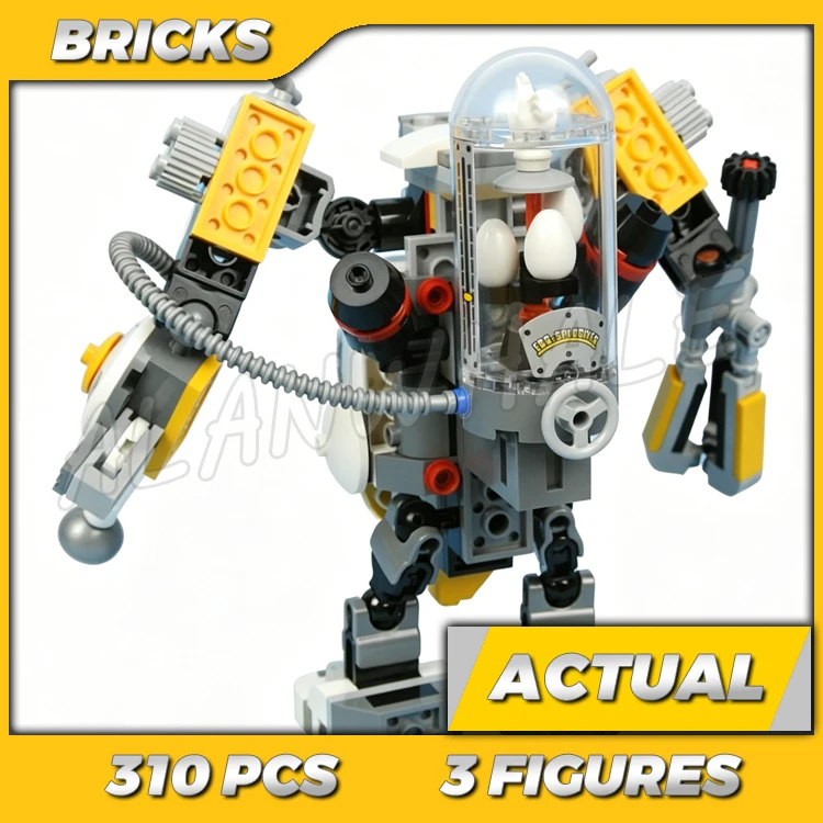 310pcs Super Fighter Mech Food Fight Condiment King Food-firing Attacks 10879 Building Kits toy Compatible With Bricks
