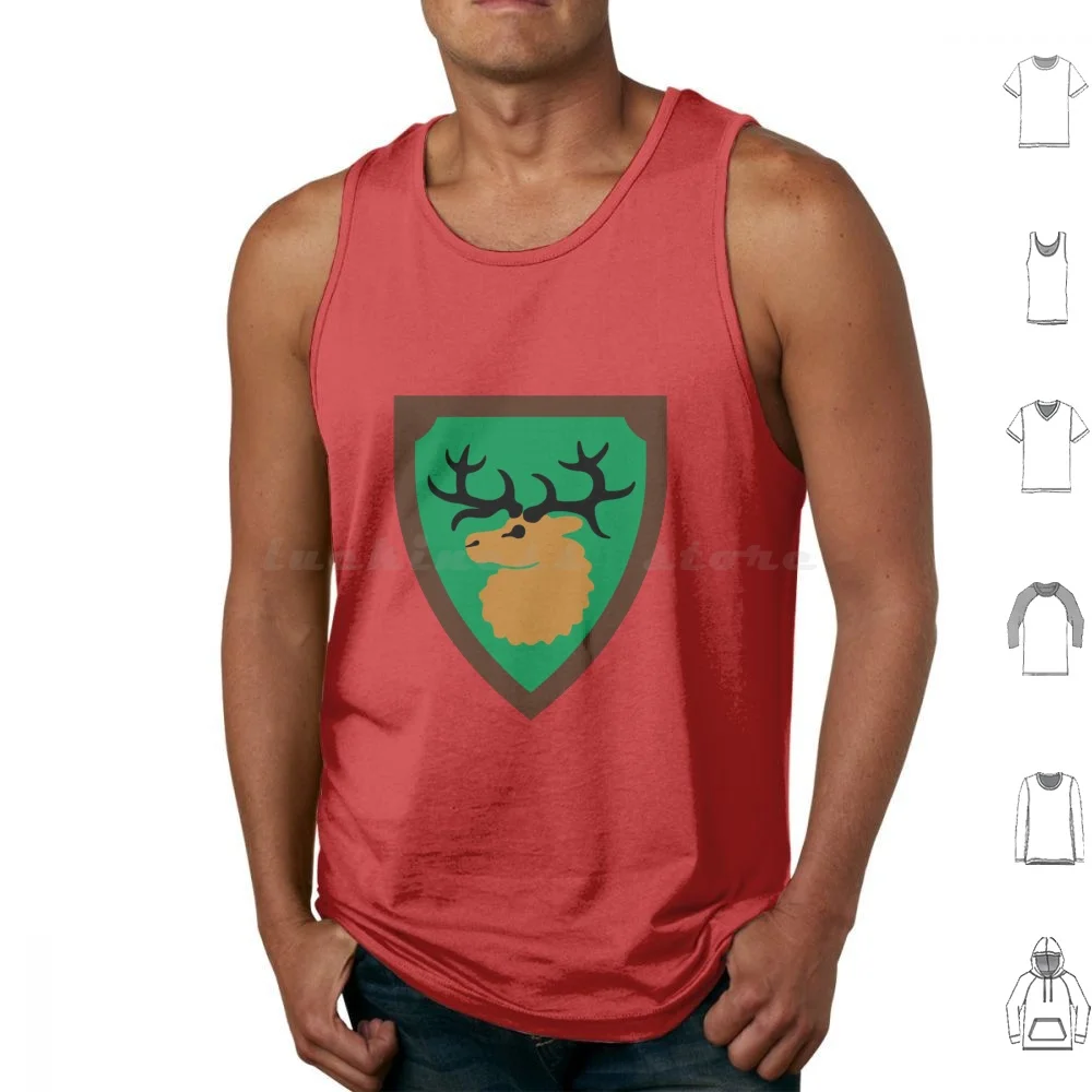 Forestman Shield Emblem Tank Tops Vest Sleeveless Castle Forest Shield Classic Toy