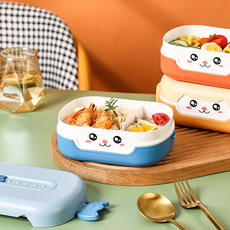 المحمولة المحكم علب الاغذية 2 شبكات الأطفال مدرسة طالب بينتو صندوق الغذاء الخضروات الحاويات مانعة للتسرب مختومة صناديق الغداء