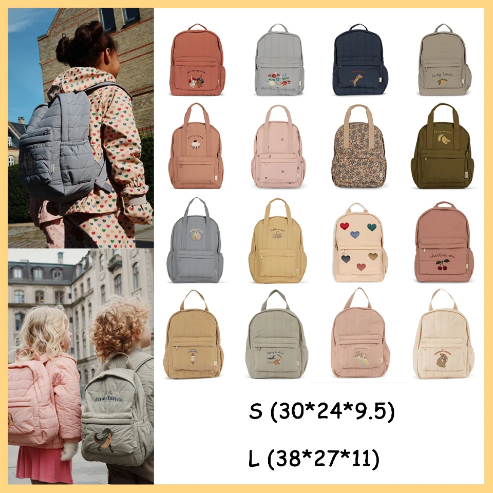 KS Brand Travel Children's School Bag Mommy Bag Kid Cherry Backpack Primary School Baby Waterproof Print Bags Boys Girls Kinderg