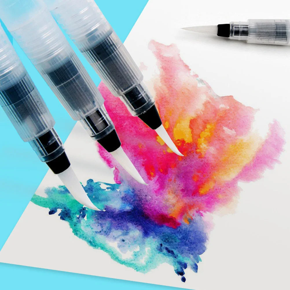 9 pièces encre pour stylos plume pinceaux de couleur à l'eau pilote crayons de couleur solubles enfant