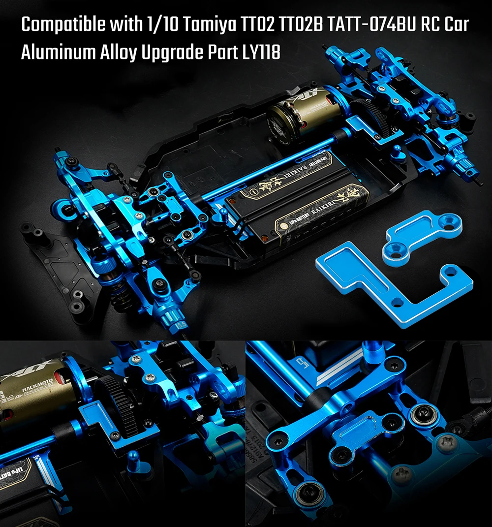 9IMOD Main Shaft Bearing Holder Compatible with 1/10 Tamiya TT02 TT02B TATT-074BU RC Car