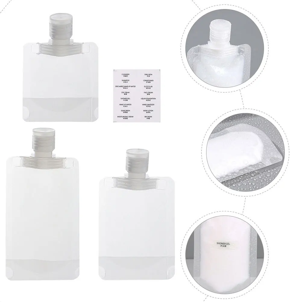 مجموعة واحدة من زجاجات السفر، موزع لوشن محمول، حاويات فرعية فارغة لتخزين مستحضرات التجميل والشامبو والعناية بالبشرة