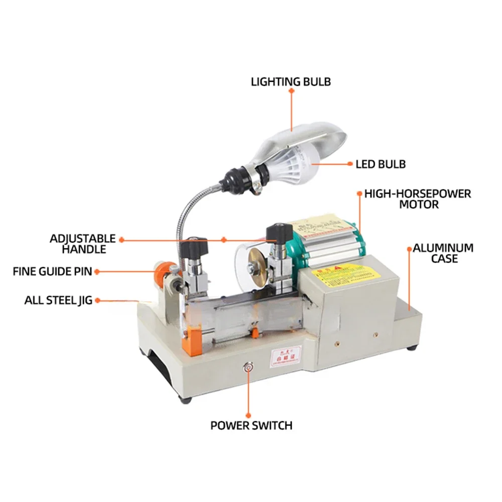 Horizontal Car Key Copy Machine, Key Cutting Machine Extended And Elevated Fixture, Remote Control Key Cutter Duplicated Machine