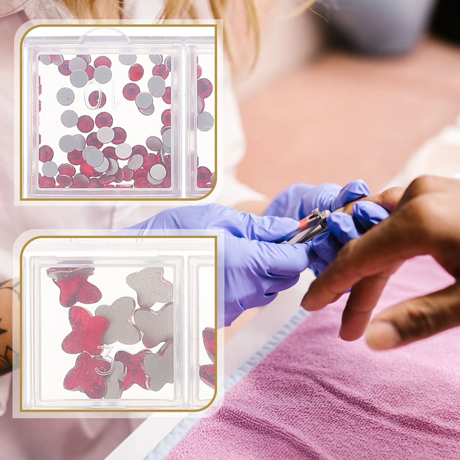 1 scatola di diamanti in resina strass per manicure gemme artistiche fai da te decorazioni per unghie accessori per gioielli ornamenti per unghie