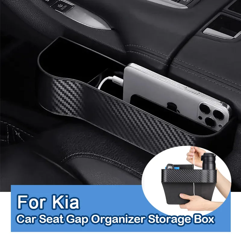 

Universal Crevice Side Storage Box Driver Front Seat Gap Filler Organizer Pocket For Kia Niro 2016 2017 2018 2019 2020 2021-2025