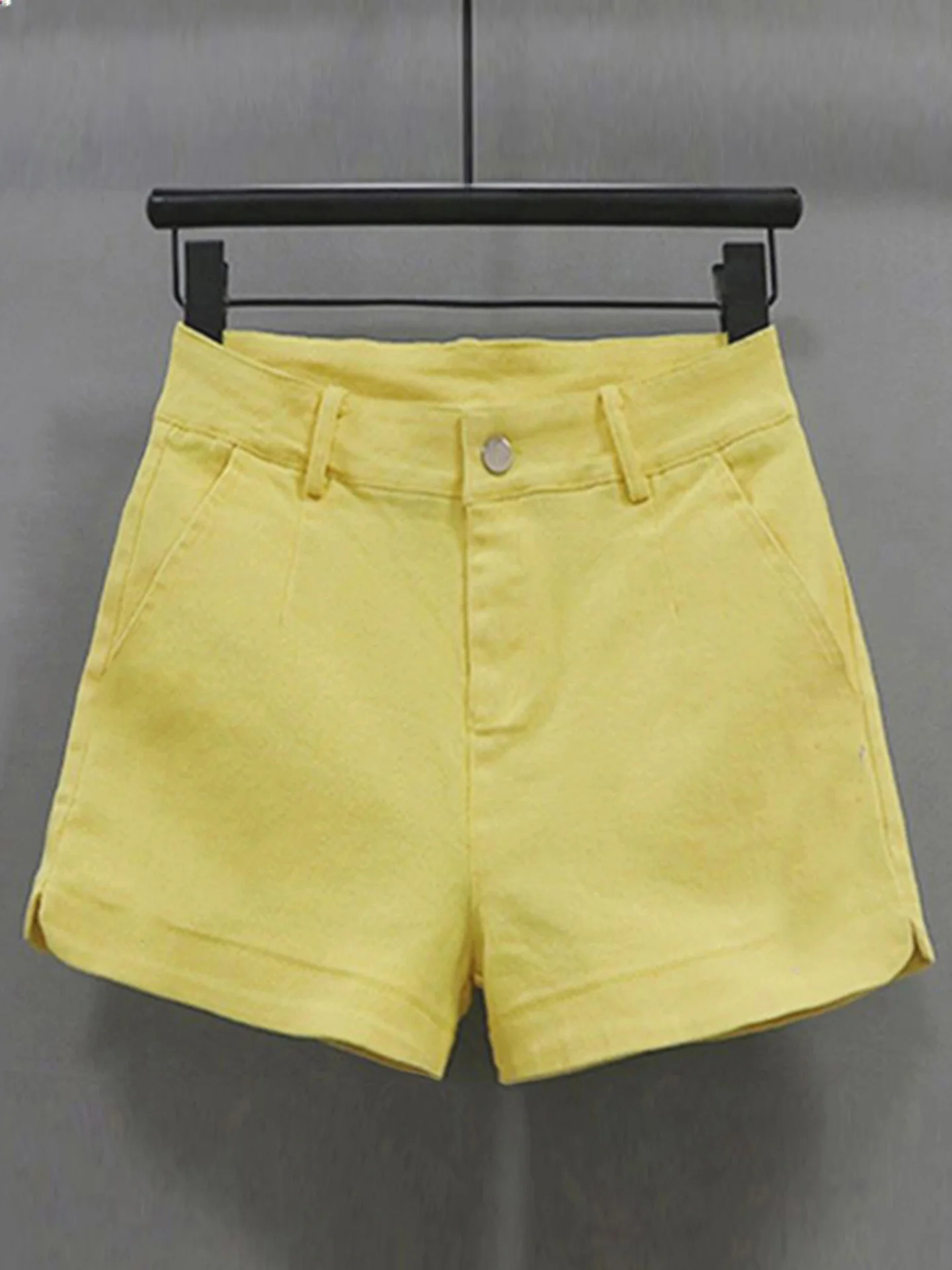 

High Waist Elastic Denim Shorts Women's Fashion Casual A-Line Wide Leg Pants Summer New Style Korean Version Slimming Hot Pants