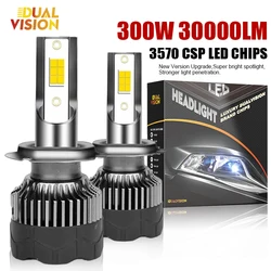 Dualvision Led H7 Canbus Car Headlight Bulbs 3570 CSP For H1 H4 H11 9005 9006 9012 Headlamp Replacement Bulbs 6000K 12V 2PCS