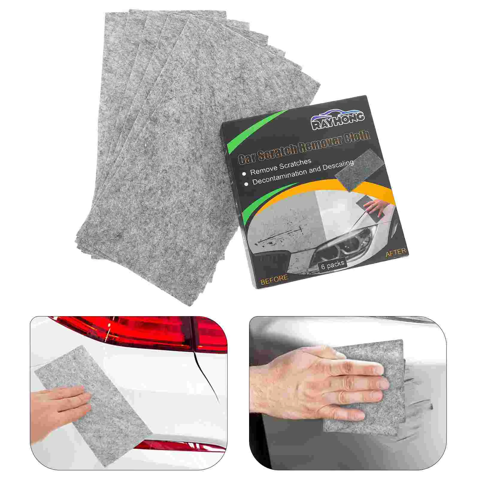 

6 Pcs Nano Glitter Cloth Vehicle Scratch Repair Cloths Sparkle Car Polishing The Paint Remover