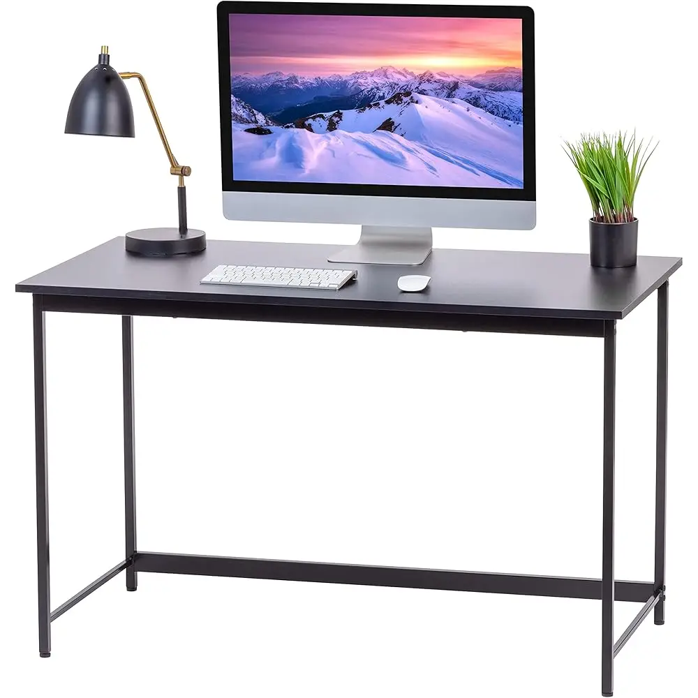 

Usa 47 H Modern Laptop And Computer Desk Office Table For Home Office, Water And Scratch Resistant Surface Gaming Desk, Easy To