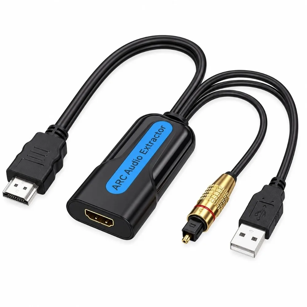 192kHz 24bit Audio Extractor 5.1 Digital Audio Optical Output Digital Audio Converter PCM 2.0 Support ARC Sound Adapter Soundbar