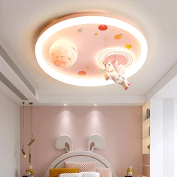 Nordic home decoration salon pink bedroom decor smart led lamp lights for room dimmable Ceiling light lamparas indoor lighting