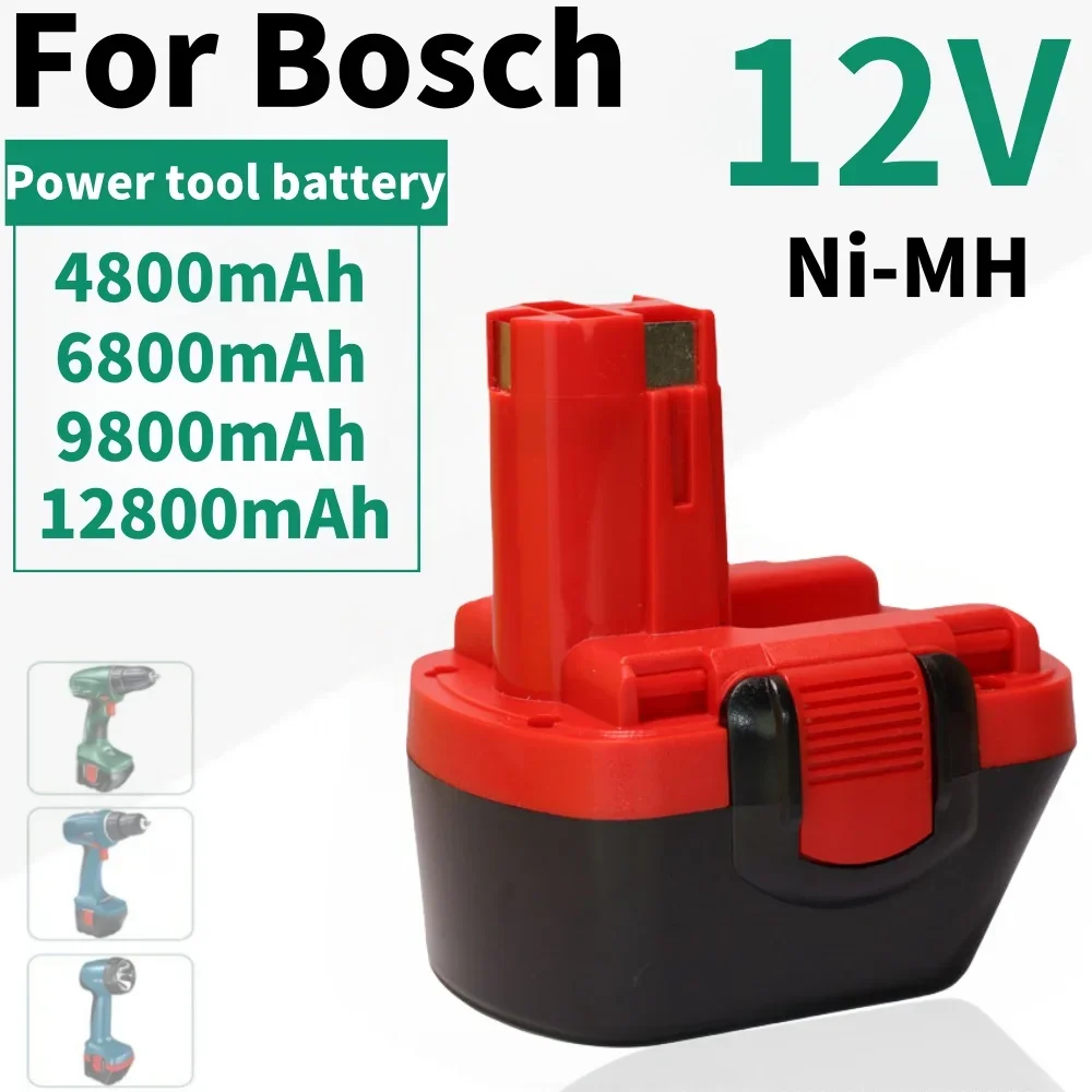 

12V 4800/6800/9800/12800mAh NI-MH Rechargeable Battery for Bosch BAT043 BAT038 BAT140 BAT040 BAT041 BAT159