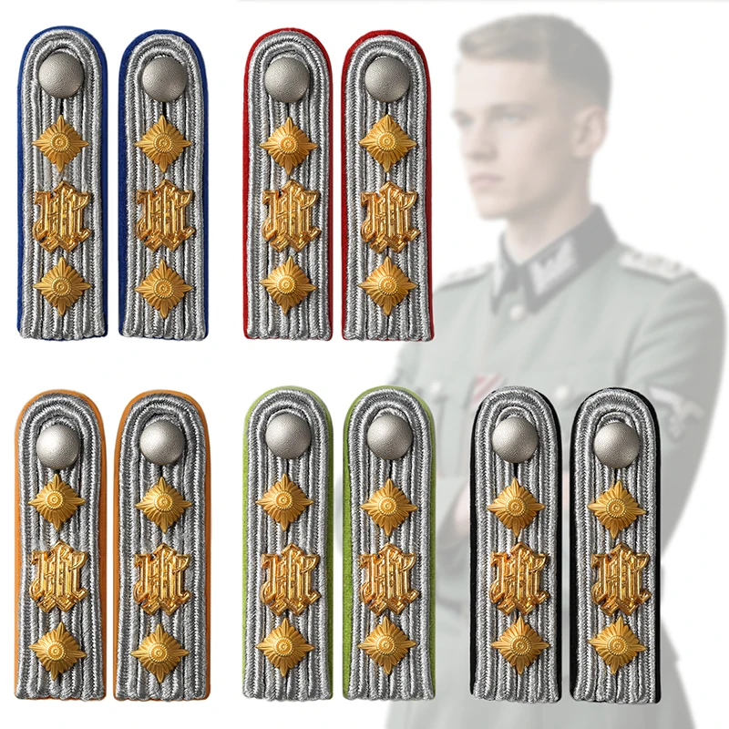Uniform Bullion Wire Shoulder Badge Epaulette  For German Military Performance Wear Collection Cosplay Epauletes