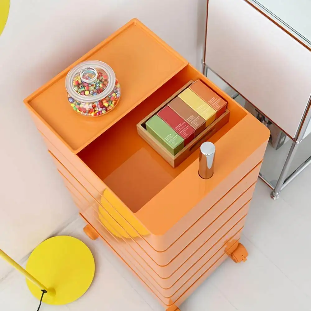 cabinet, storage 360-degree rotating minimalist Nordic style snack cart, multi-layer movable shelf for home use