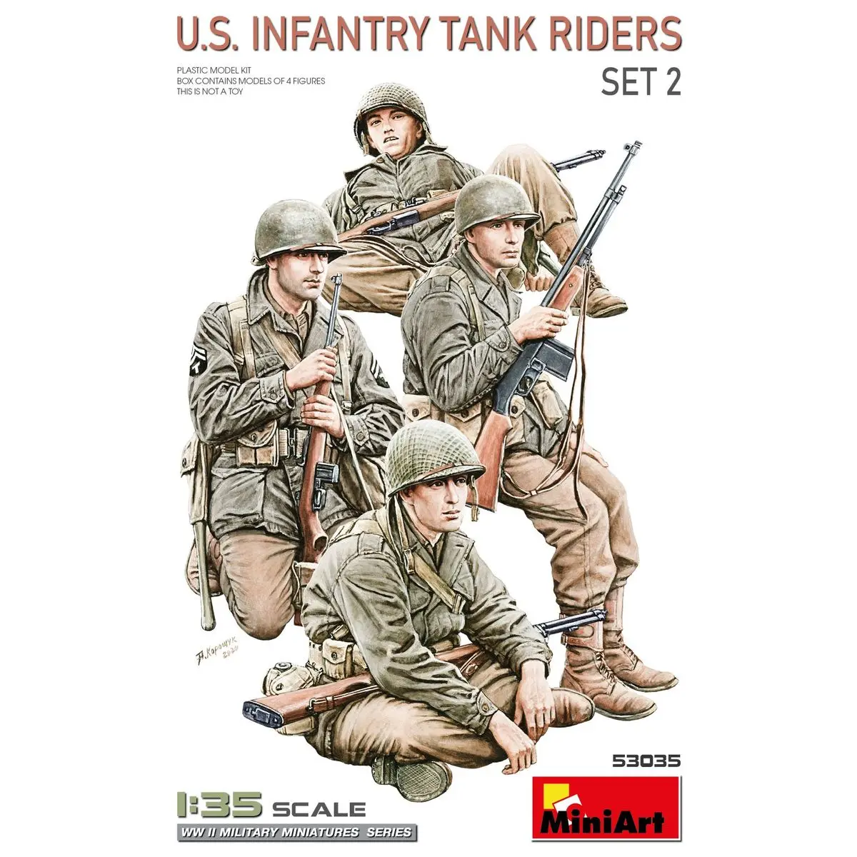 MiniArt 53035 1/35 U.S. Infantry Tank Riders. Set 2 - Scale Model Kit