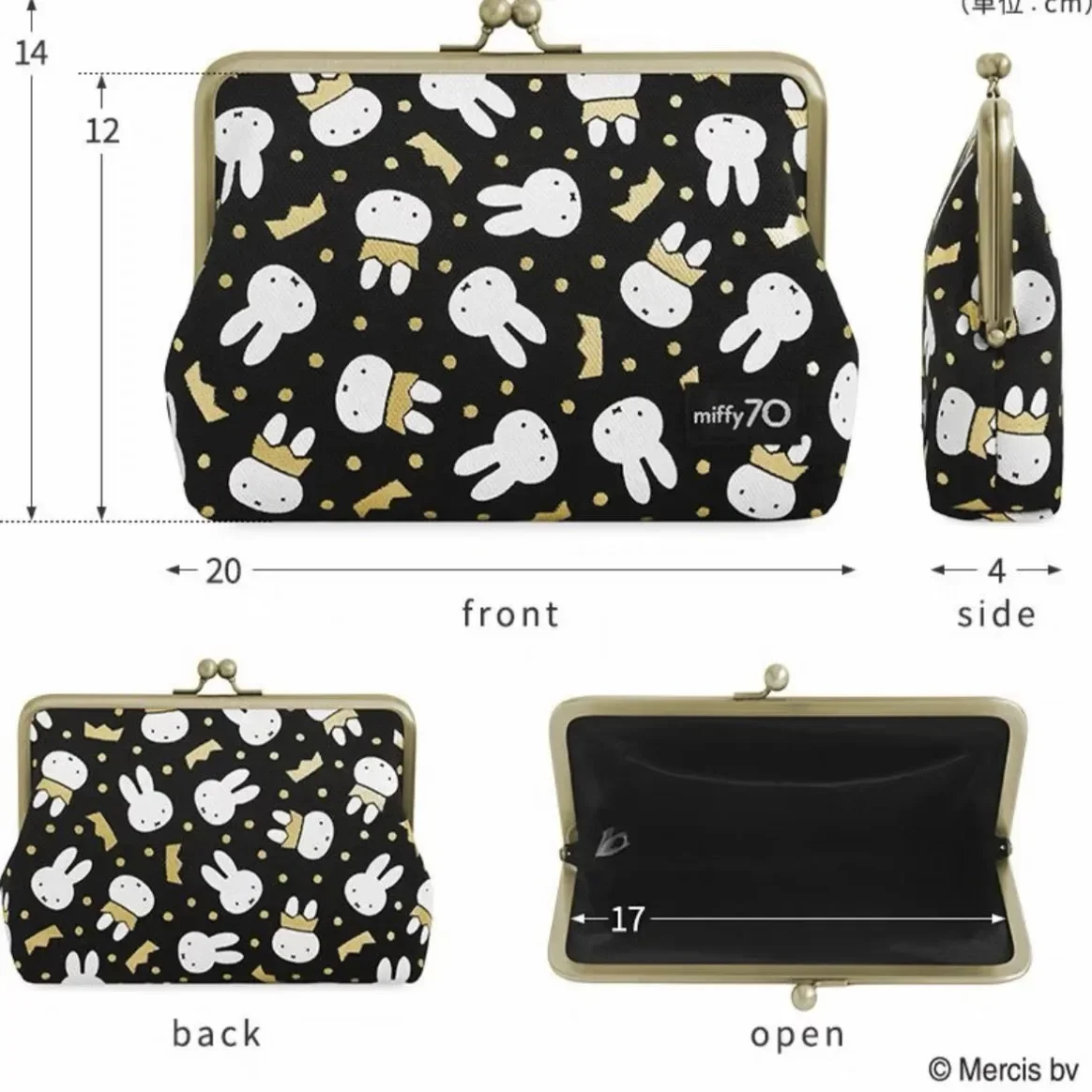 

Kawaii Miffy Limited Cartoon Wallet Small Items Makeup Bag Cute Handheld Portable Storage Bag Girl Birthday Christmas Gift