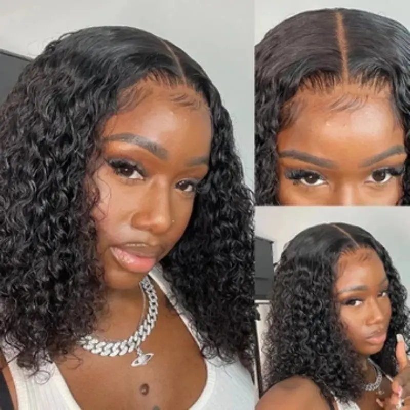 Curly Short Bob 250% HD 13X6 Lace Frontal Human Hair Wigs Deep Wave 13X4 Lace Front Wig 5X5 Closure Brazilian Remy Hair Wig