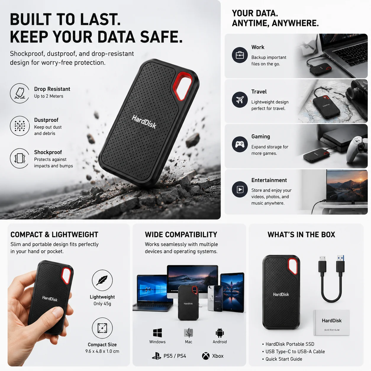 Portable 2TB External SSD Hard - đánh giá và giá Laptop External Accessories