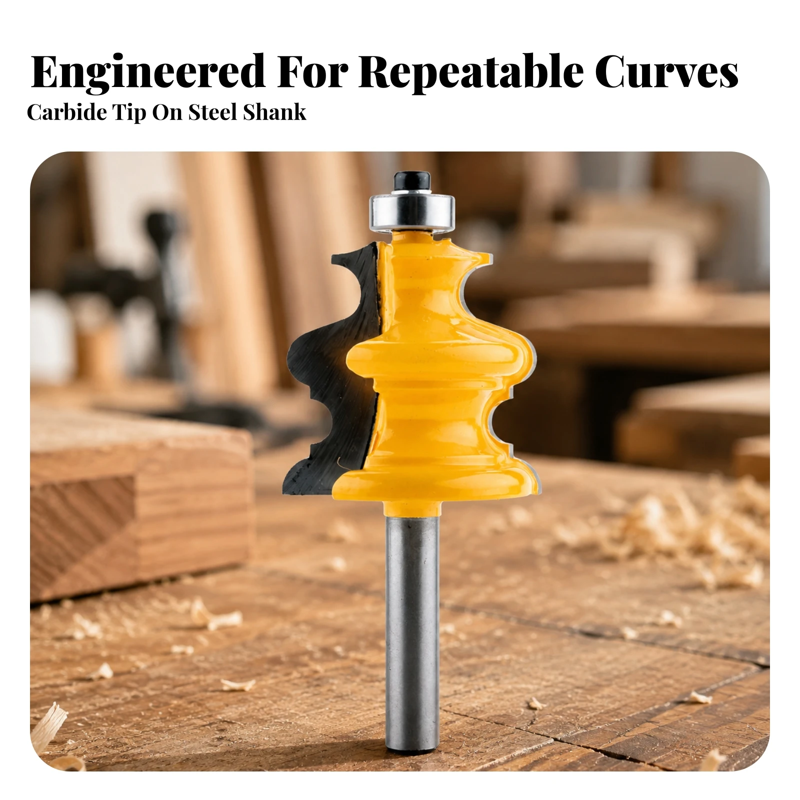 Decorative Profile Router Bit Precision 8 Mm Shank Router Bit Woodworking Cutter Versatile Cutting Tool High Hardness