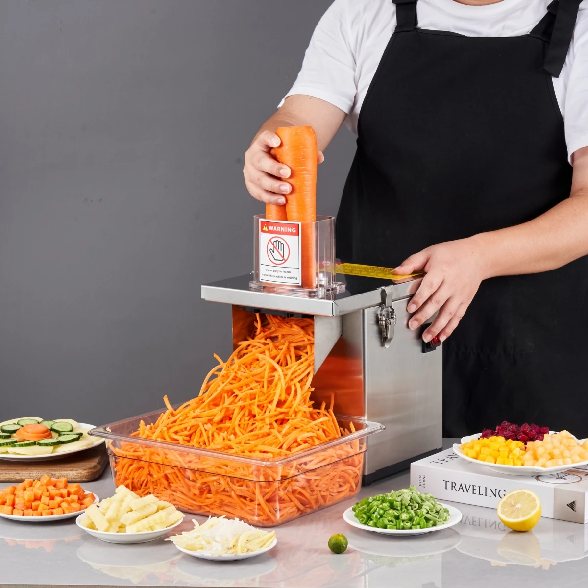 Commercial Stainless Steel Electric Shredding Machine Multi-functional Vegetable Cutter Slicer for Restaurant Potato Lemon Use